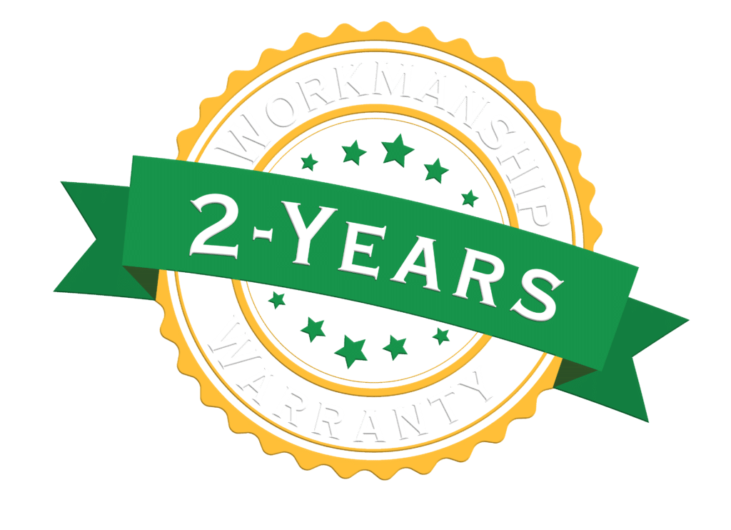 2 Year Workmanship Warranty
