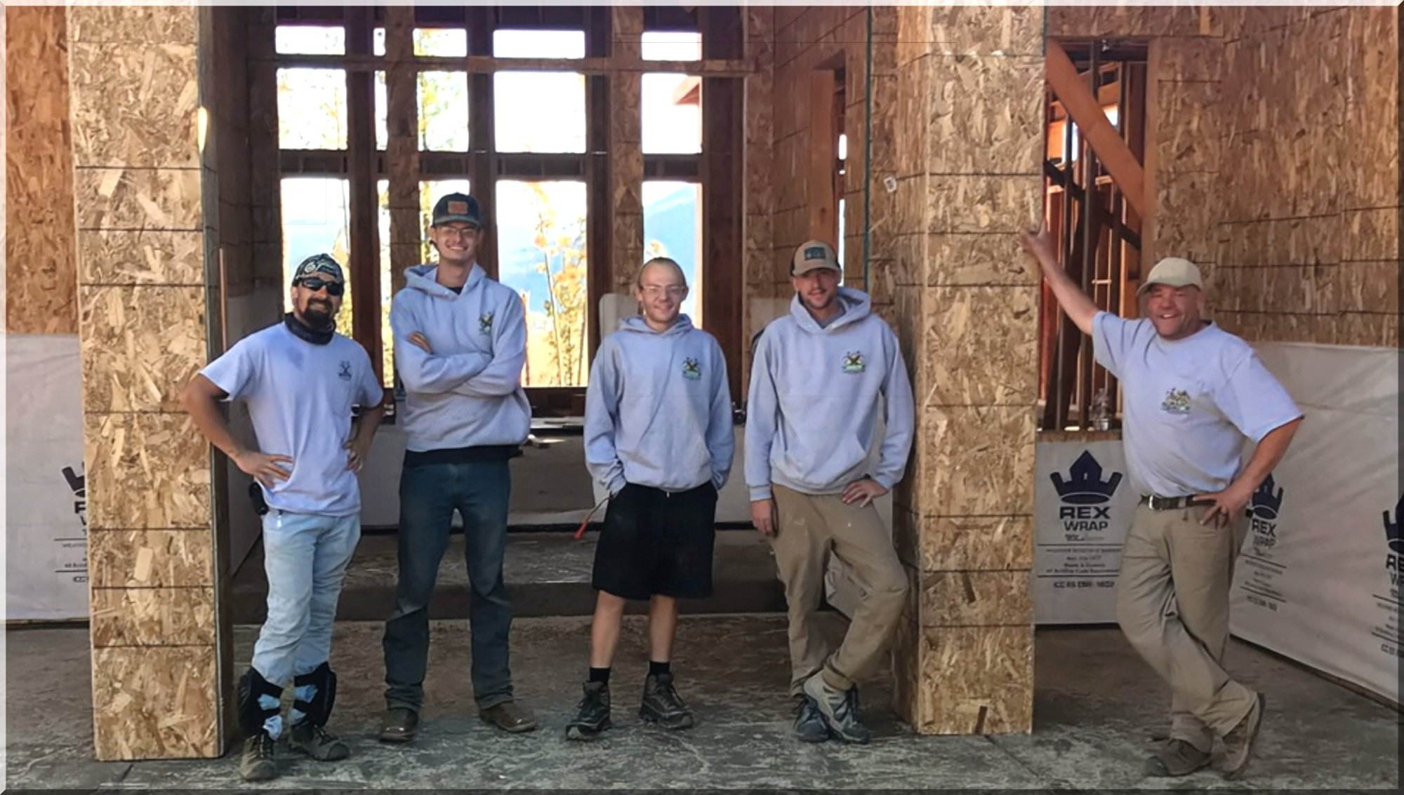 The Coats Construction Concepts crew standing together at an Idaho job site