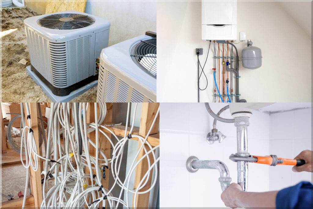 Hvac, hot water, electricity and plumbing