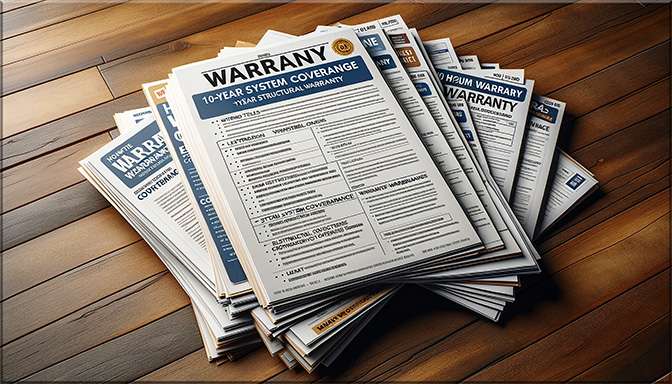 A pile of warranty papers.