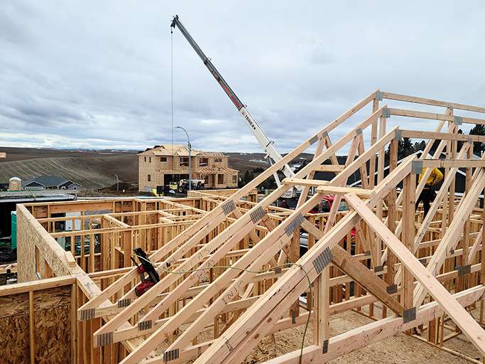 Framing a house